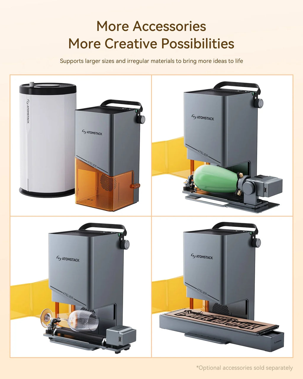 AtomStack Atelier AI Diode Laser Engraver with Built-in Camera