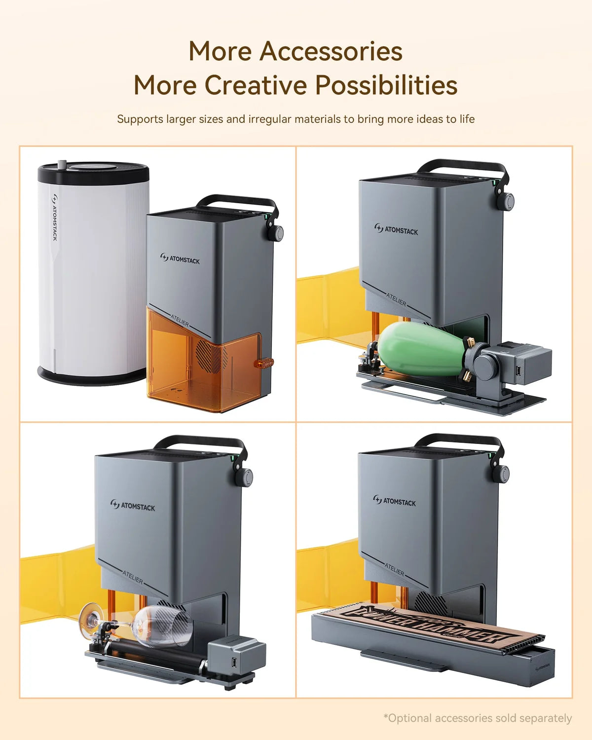 AtomStack Atelier AI Diode Laser Engraver with Built-in Camera